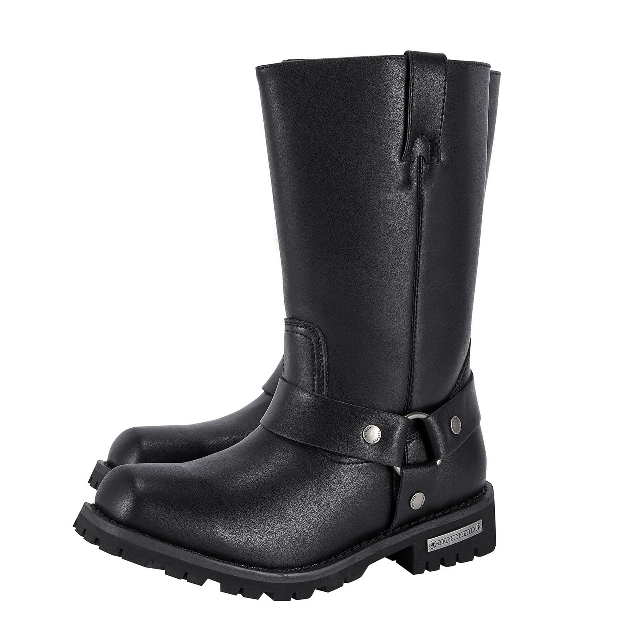 Motorcycle Boots - Men's Harness - Black - Side Zip - Average