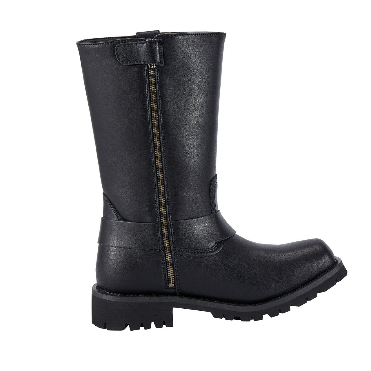 Motorcycle Boots - Men's Harness - Black - Side Zip - Average