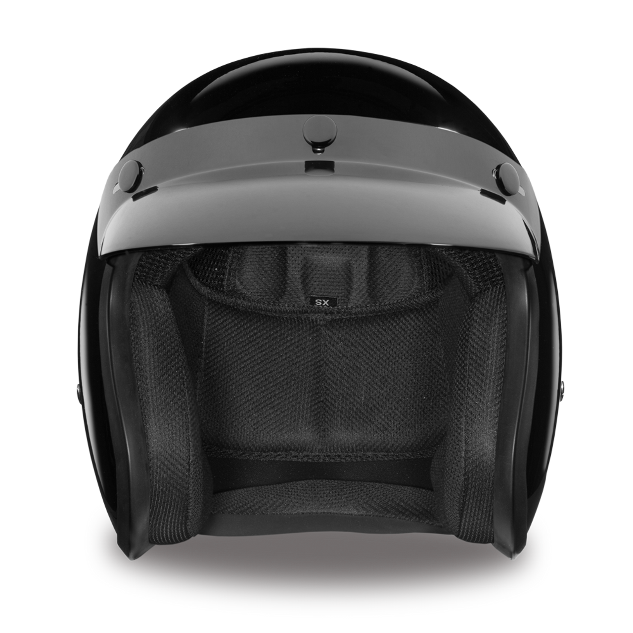 Flat Black 3/4 Detour Helmets for Motorcycle Riders