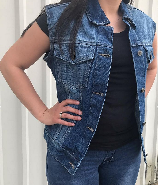 Blue Denim Vest - Women's - Rub Off 