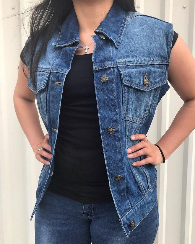 Blue Denim Vest - Women's - Rub Off 
