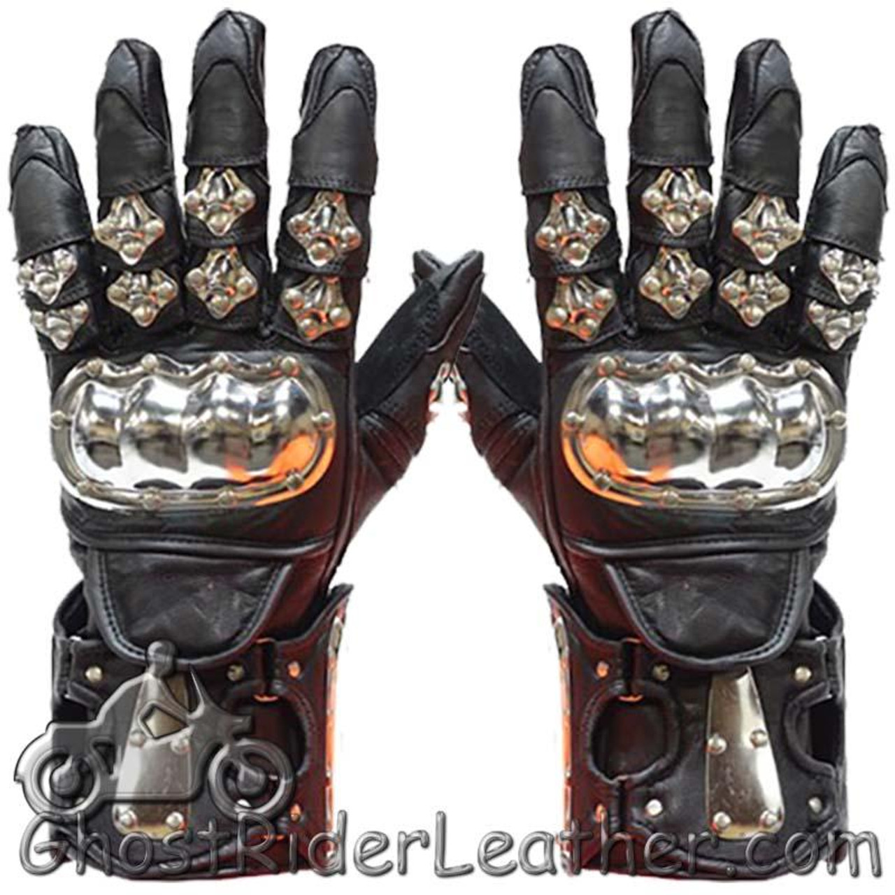 metal motorcycle gloves