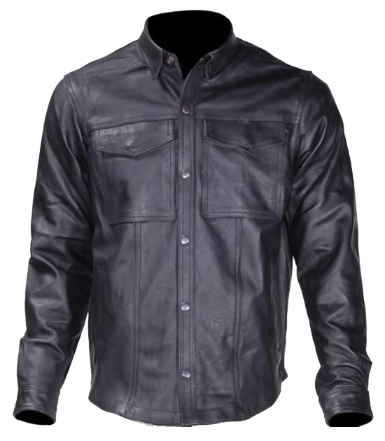 Leather Shirt - Men's - Snap Closure 