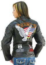 Women's Patchwork Leather