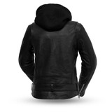 Leather Biker Jacket - Women's - Removable Hoodie Sweatshirt - Ryman - FIL185SDMZ-FM