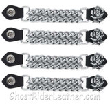 Set of Four Rose Vest Extenders with Chrome Chain - AC1060-DL
