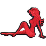 Vest Patches - Two Sexy Mudflap Girl Patches in Red - PAT-D525-D526-DL
