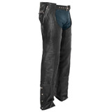 Leather Motorcycle Chaps - Unisex - Gator Skin Snapout Liner - FIM842CDG-FM