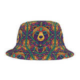 Psychedelic Bear Pattern - Multiple Colors - Biker Bucket Hat