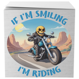 If I'm Smiling I'm Riding - Post It Notes Cube - White Background