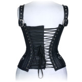 Leather Bustier Top - Women's - Black - Corset - SKB-1014-DL