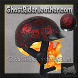 DOT Flat Red Boneyard Motorcycle Shorty Helmet - SKU GRL-1FBYR-HI