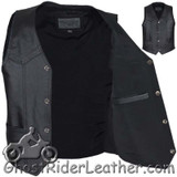 Leather Motorcycle Vest - Biker Kid's - Plain Sides - KD390-DL
