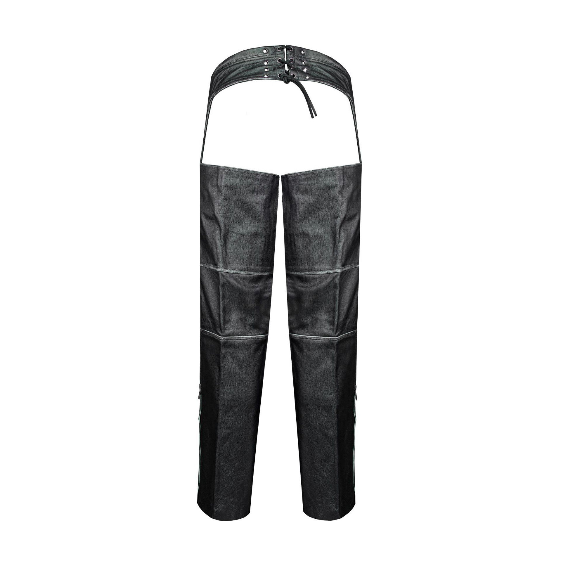 Leather Motorcycle Chaps - Women's - Premium - Lacing and Grommets