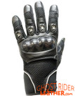Leather Gloves - Men's - Air Vents - Knuckle Protector - Black - GG02-DL