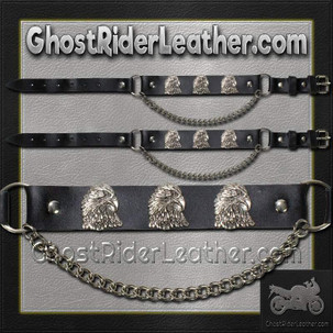 Pair of Biker Boot Chains - Eagle - Accessories - BC12-DL