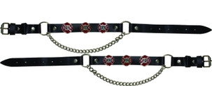 Pair of Biker Boot Chains - Fire Department - Motorcycle - BC16-DL