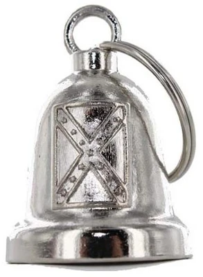Motorcycle Ride Bell - Chrome Spirit - Rebel Flag - Confederate - BLC20-DL