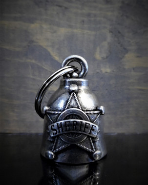 Sheriff Star - Pewter - Motorcycle Spirit Bell - Made In USA - SKU BB58-DS