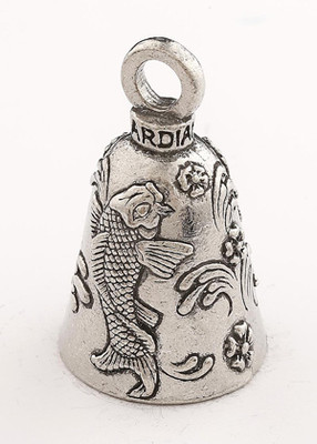 Koi Fish - Pewter - Motorcycle Guardian Bell® - Made In USA - SKU GB-KOI-FISH-DS