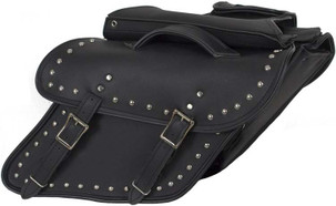 Saddlebags - Leather - Studs - Fit Harley Davidson Dyna - SD4088-DYNA-S-LEATHER-DL