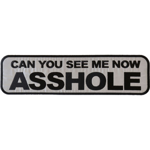 Can You See Me Now Asshole - Large Vest Patch - Reflective - PL6557-DS