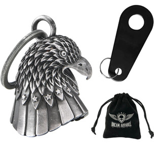 Motorcycle Ride Bell - 3D - Eagle - Stars - Spirit Bell - Gremlin - DBL32-L-DL