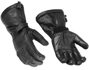 Leather Motorcycle Gloves - Men's - High Performance Deer Skin - Insulated - Gauntlet - Biker - RC28-RC