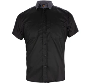 Motorcycle Mechanic Shirt - Men's - Black and Gray - Up To Size 4XL - MECS-BLK-GREY-DL