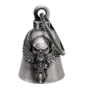 Motorcycle Ride Bell - 3D - Skull Riding Motorcycle - Wings - Spirit Bell - Gremlin - DBL72-L-DL