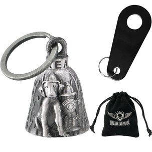 Motorcycle Ride Bell - 3D - Fire Hydrant Dog Fireman - Spirit Bell - Gremlin - DBL35-11-DL