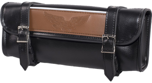 Motorcycle Tool Bag - PVC - Black and Brown - Fork Bag - 12 Inch - TB3041-10-DL