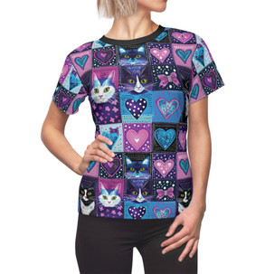 Hearts for Kitties - Pattern 101 - Women's Cut & Sew Tee - T-Shirt