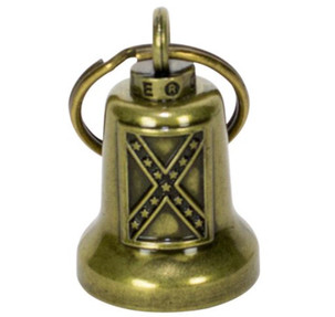 Motorcycle Ride Bell - Rebel Flag - Confederate - Zinc Metal - BLZ20-DL
