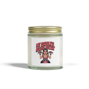 My Saddle's Always Buzzin' Scented Candle - Perfect Gift for Bikers & Home Decor