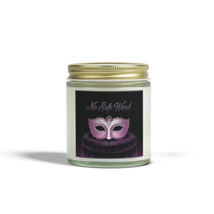 Scented Candle - No Safe Word - Pink Mask - BDSM - Amber or Clear Jar - Perfect Gift for Bikers & Home Decor