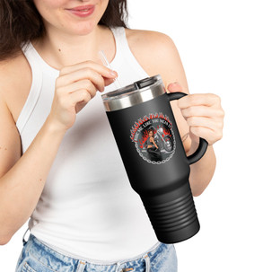 Stylish Insulated Travel Mug - 40oz - Ride Me Like You Mean It - Motorcycle - Biker Design - Adult Innuendo