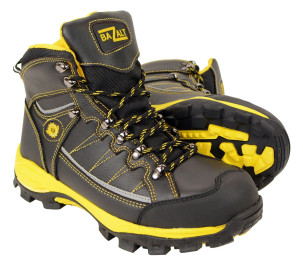 Motorcycle Boots - Men's - Medium - Water Frost Proof - Black with Yellow - Leather - RCMBM9122-RC