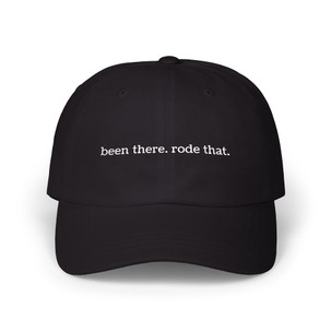 Camo Dad Cap — "been there. rode that." Embroidered Baseball Hat - Color Choice