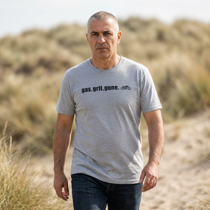 Gas. Grit. Gone. Motorcycle T-Shirt - Black Edition - Biker Vintage Ride Tee