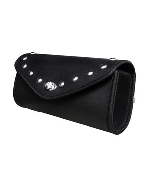 Motorcycle Windshield Bag - Leather - Studs - Biker Gear Bags - WS12-NEW-LEATHER-DL