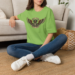 T-Shirt - 'Live Hard Ride Free' - Skull Wings - Motorcycle - Biker Ride Tee - Choice of Colors