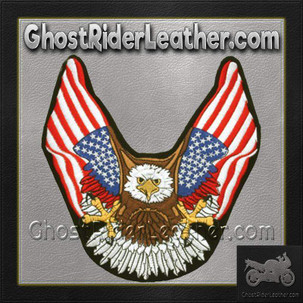 Eagle With American Flag Wings Patch - PAT-B111-DL