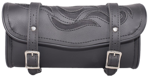 Flame PVC Motorcycle Tool Bag - Fork Bag 10 or 12 Inch - SKU TB-FLAME-DL