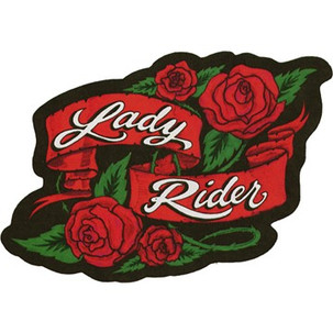 Vest Patch - Women's - Ladies Lady Rider With Roses - PAT-A53-DL