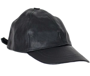 Leather Baseball Cap with Adjustable Back - SKU AC006-DL