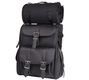Best Medium PVC Motorcycle Sissy Bar Bag - SKU SB11-MED-NO-STUD-DL