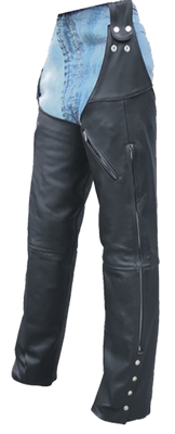 Mens Motorcycle Leather Chaps Hook To Your Belt - SKU AL2419-AL