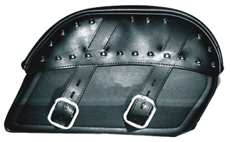 Saddlebags - PVC - Curved Top - Studs - Motorcycle - SD4083-PV-DL