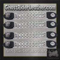 Set of Four Smiling Hog Vest Extenders with Chrome Chain - AC1055-DL